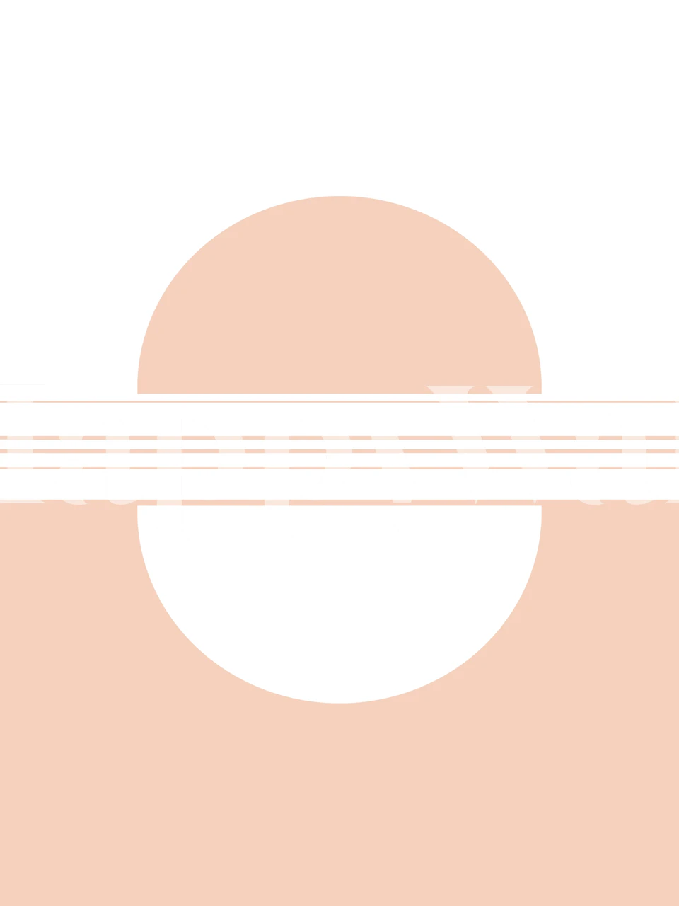 Minimalistyczna fototapeta inspirowana wschodem i zachodem słońca w pastelowych kolorach i geometrycznych kształtach.