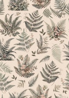 Forest Ferns Pastel Teal Peach carta da parati