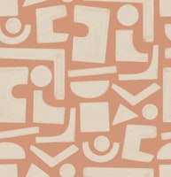 Geometric Shapes Abstraction in Peach Beige tapet
