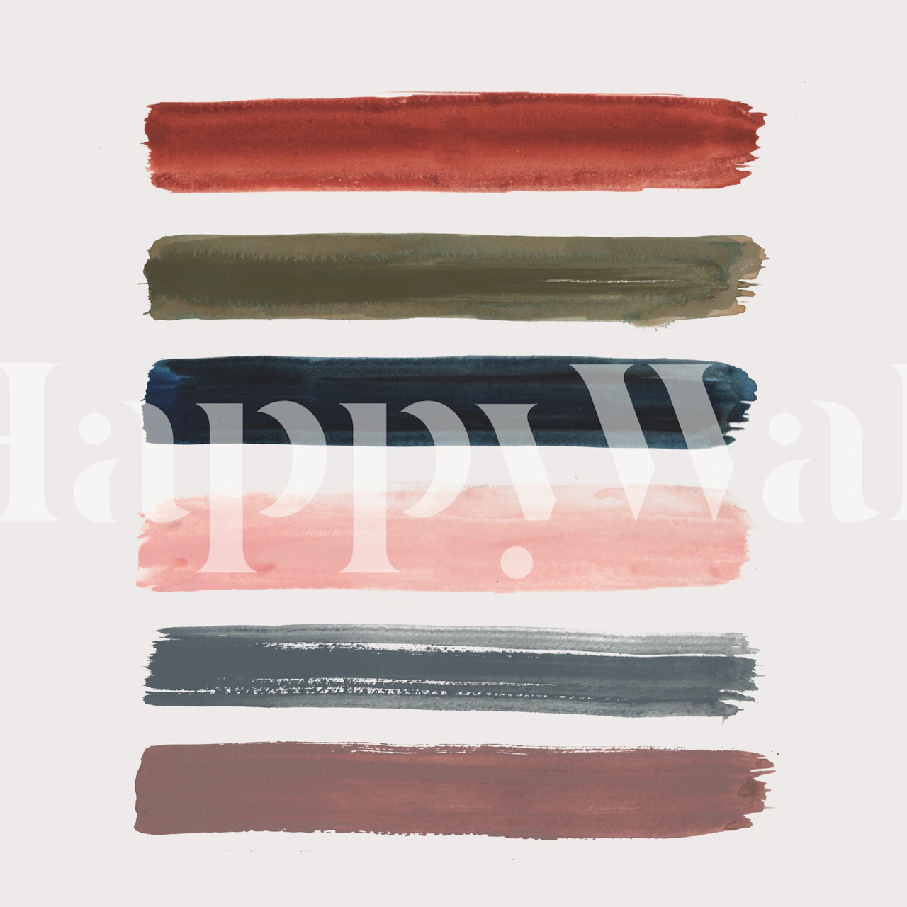 Brush strokes wallpaper design in a room