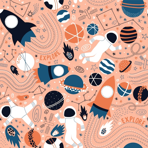 Explore Outer Space - Kids Universe on Peach