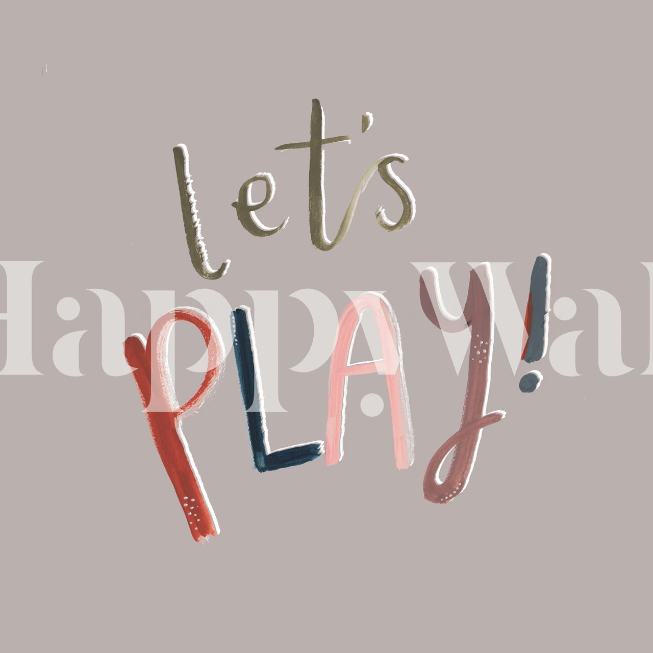 Playful typography in pastel colors, wallpaper