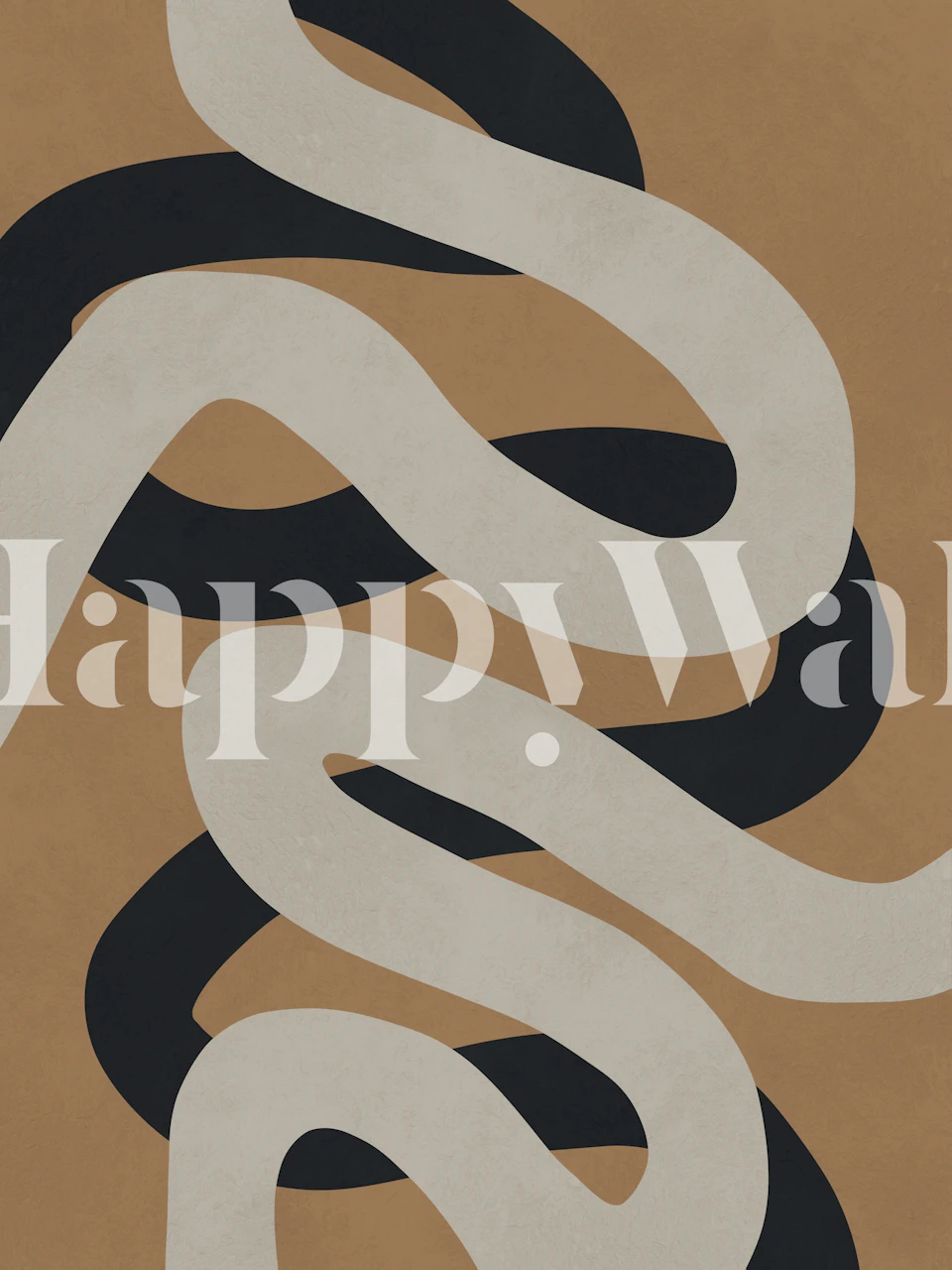 Modern expressive strokes wallpaper in a room