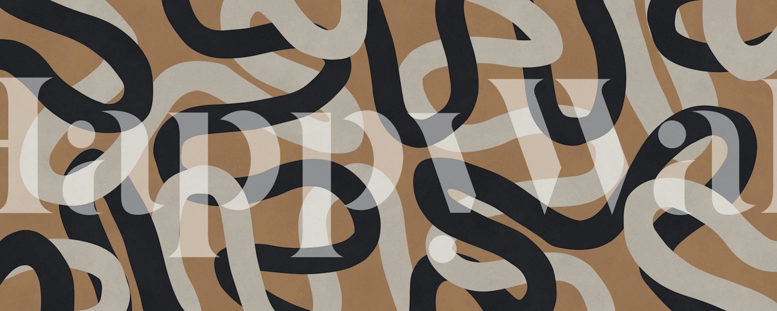 Modern expressive strokes wallpaper in a room