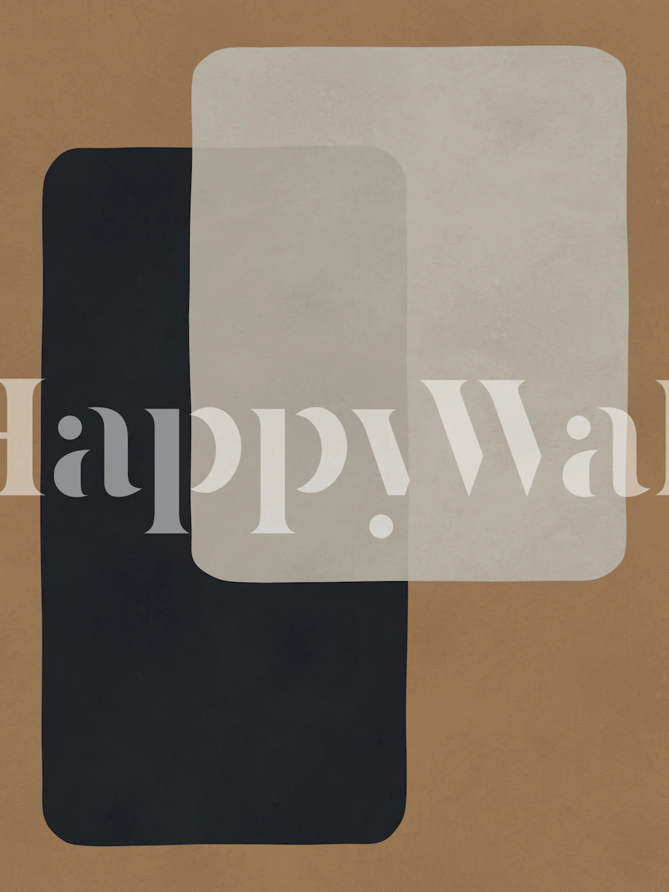 Papel de parede Modern expressive strokes em um quarto