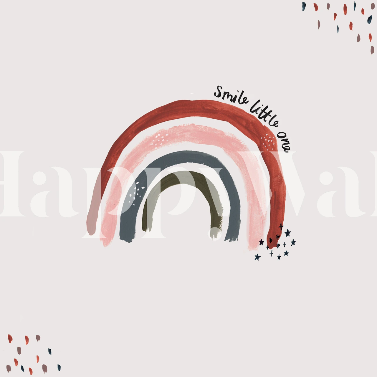 Projekt tapety Rainbow w pokoju