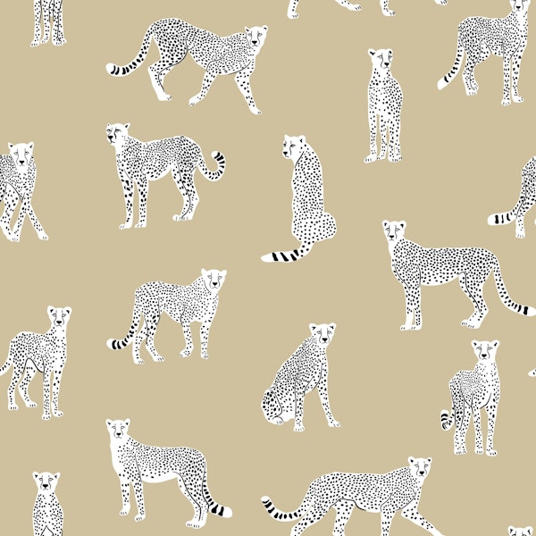 White Cheetah on Dark Vanilla