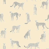 Vintage White Cheetah on Champagne tapete
