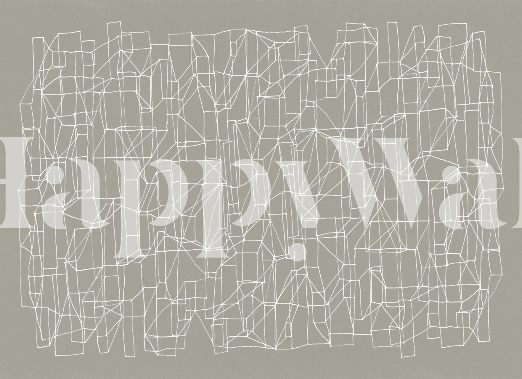 Gray background with white geometric line pattern wallpaper