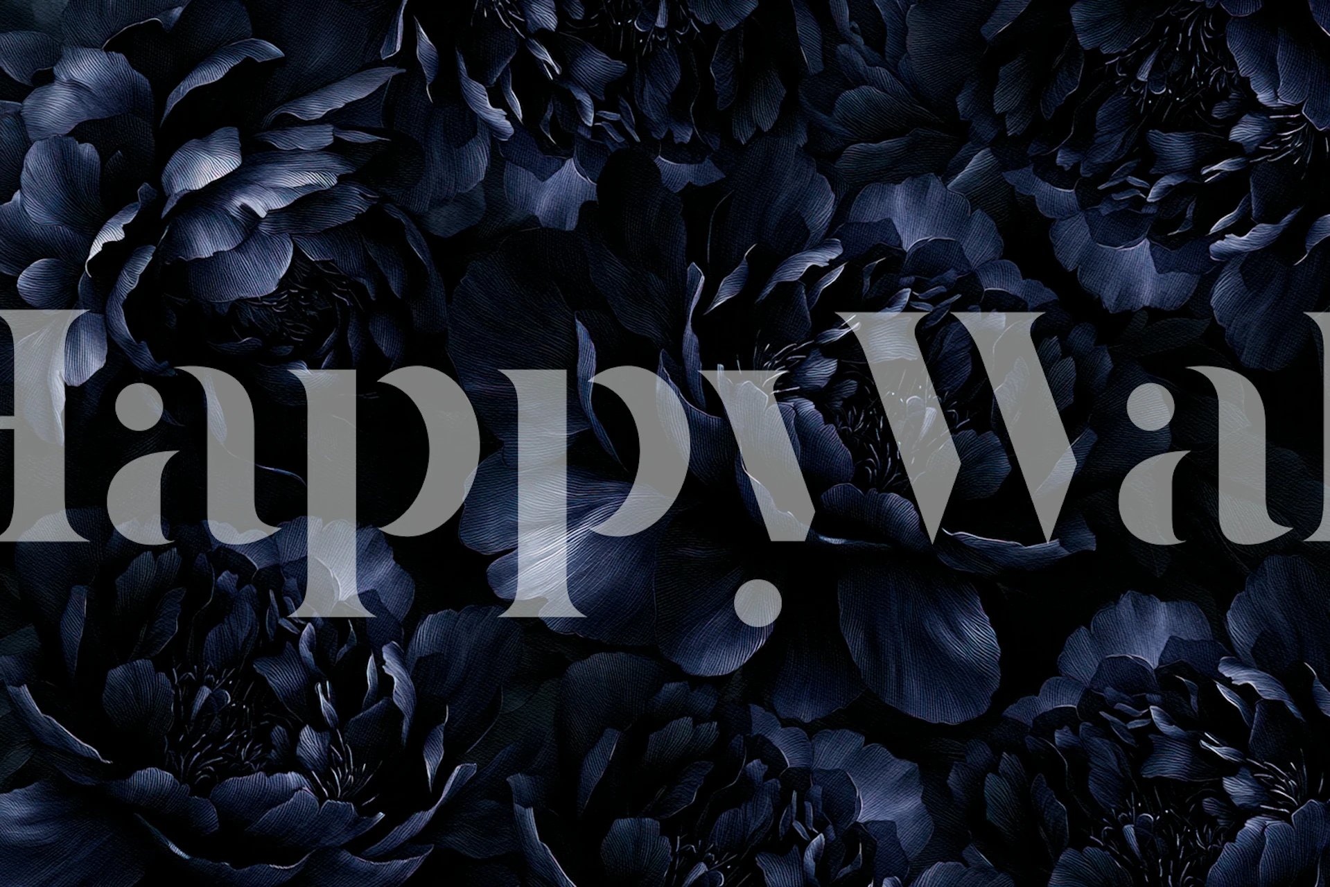 Gothic Baroque Dark Midnight Peonies wallpaper