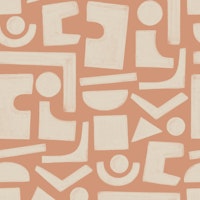Geo Shapes Painted Peachy Beige Abstraction wallpaper