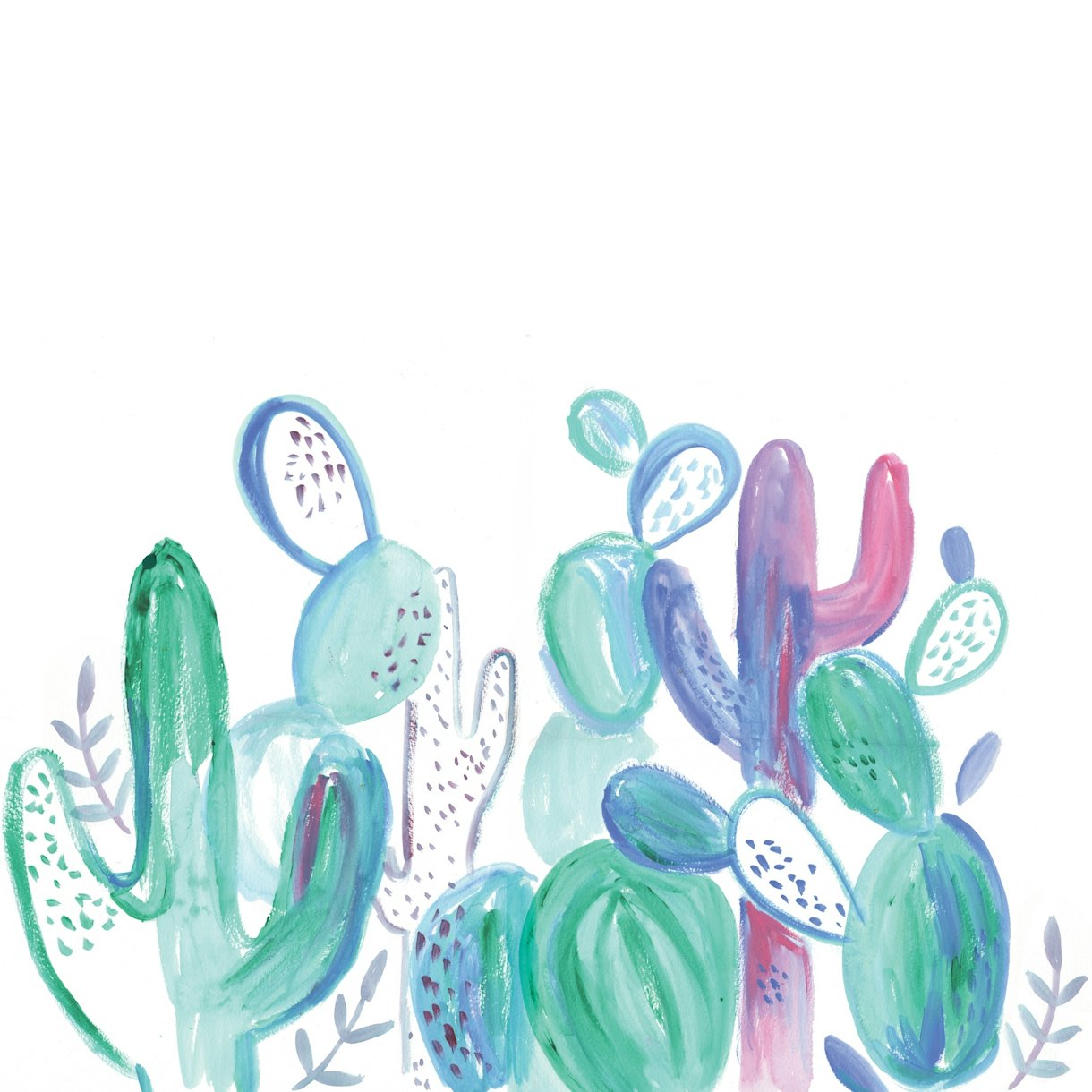 abstract cacti wallpaper - Happywall