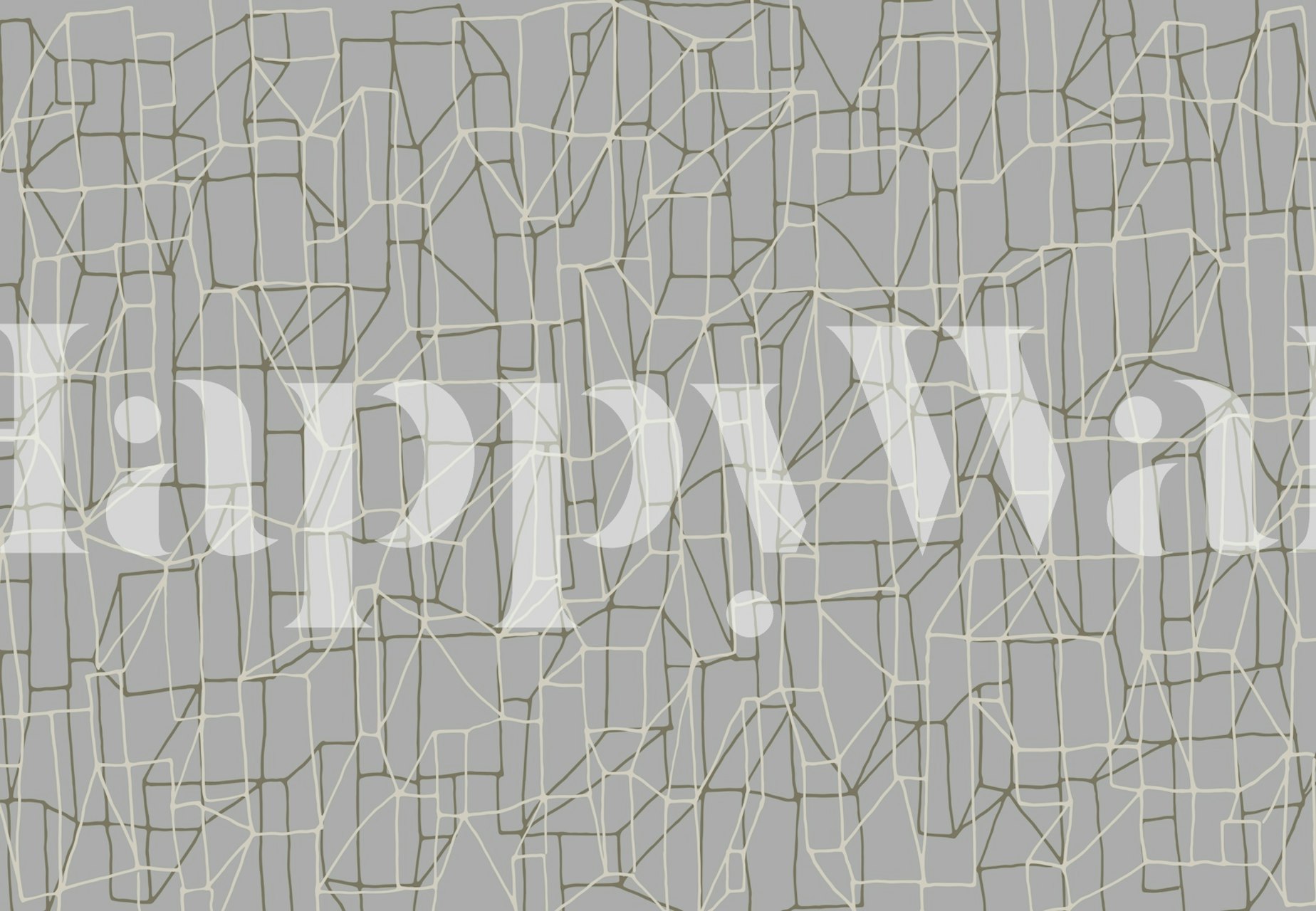 Tapeta Playful Grid zobrazená v místnosti