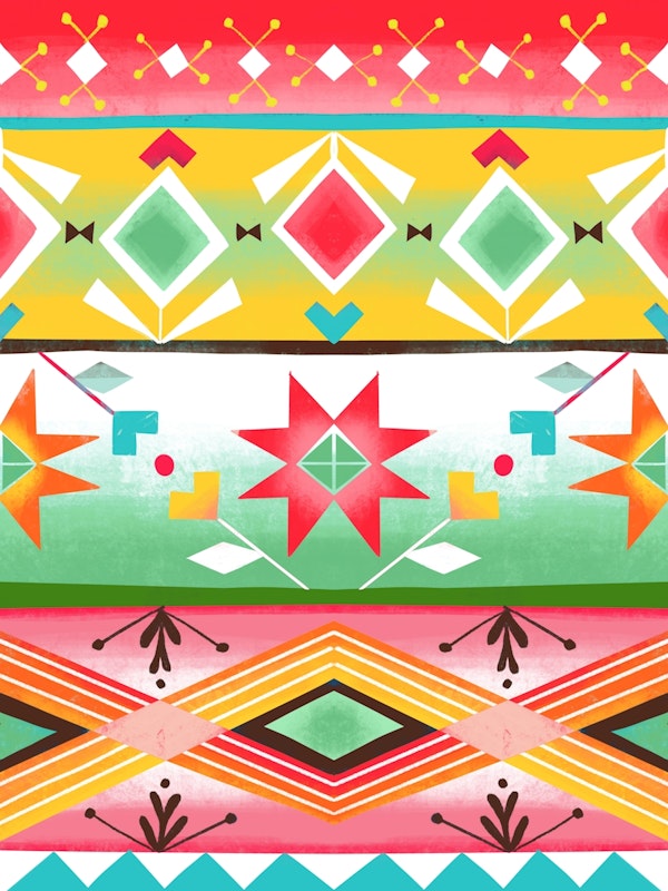 mexican geometric stripes