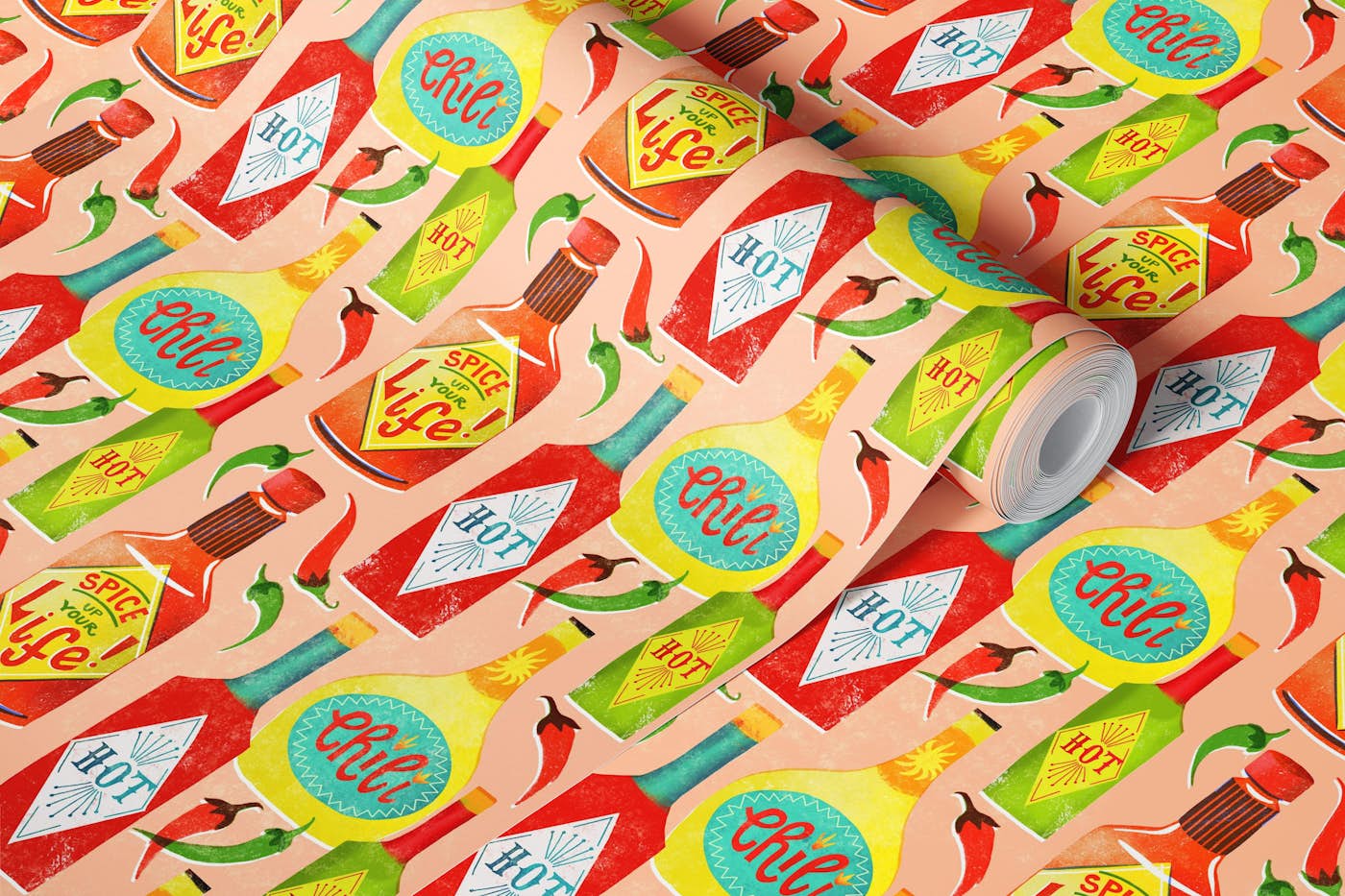 spice up you life rose wallpaper roll