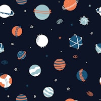 Scattered Planets, Stars, Galaxies on Black wallpaper
