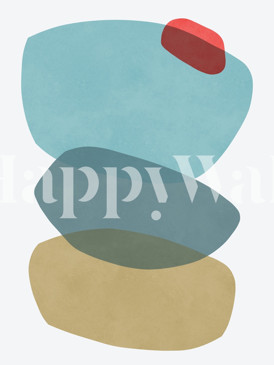 Blue, green, and gold abstract strokes wallpaper