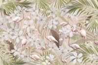 Pastel Flamingo Jungle Love 3 ταπετσαρία