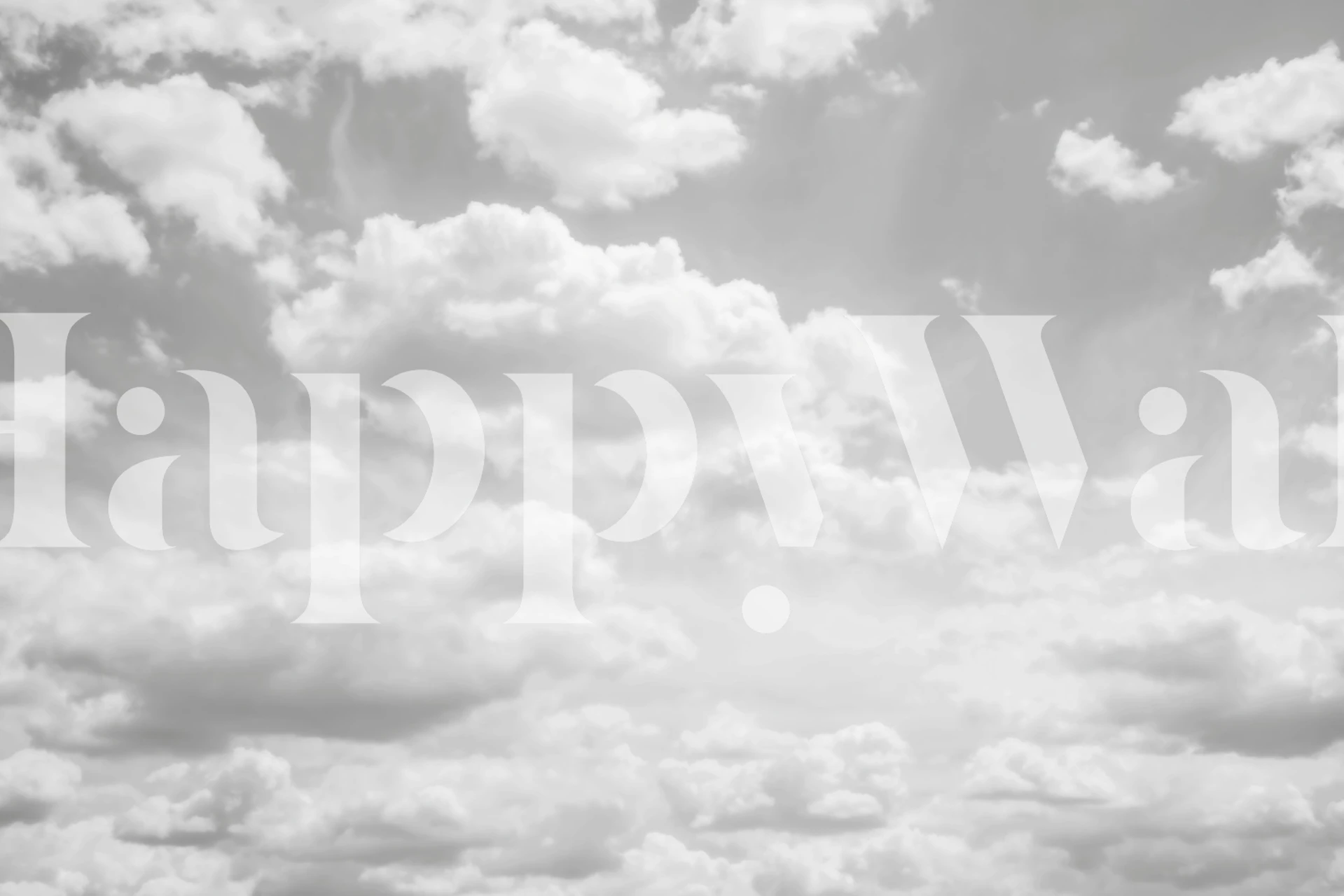 Tapeta Soft Gray Clouds u sobi