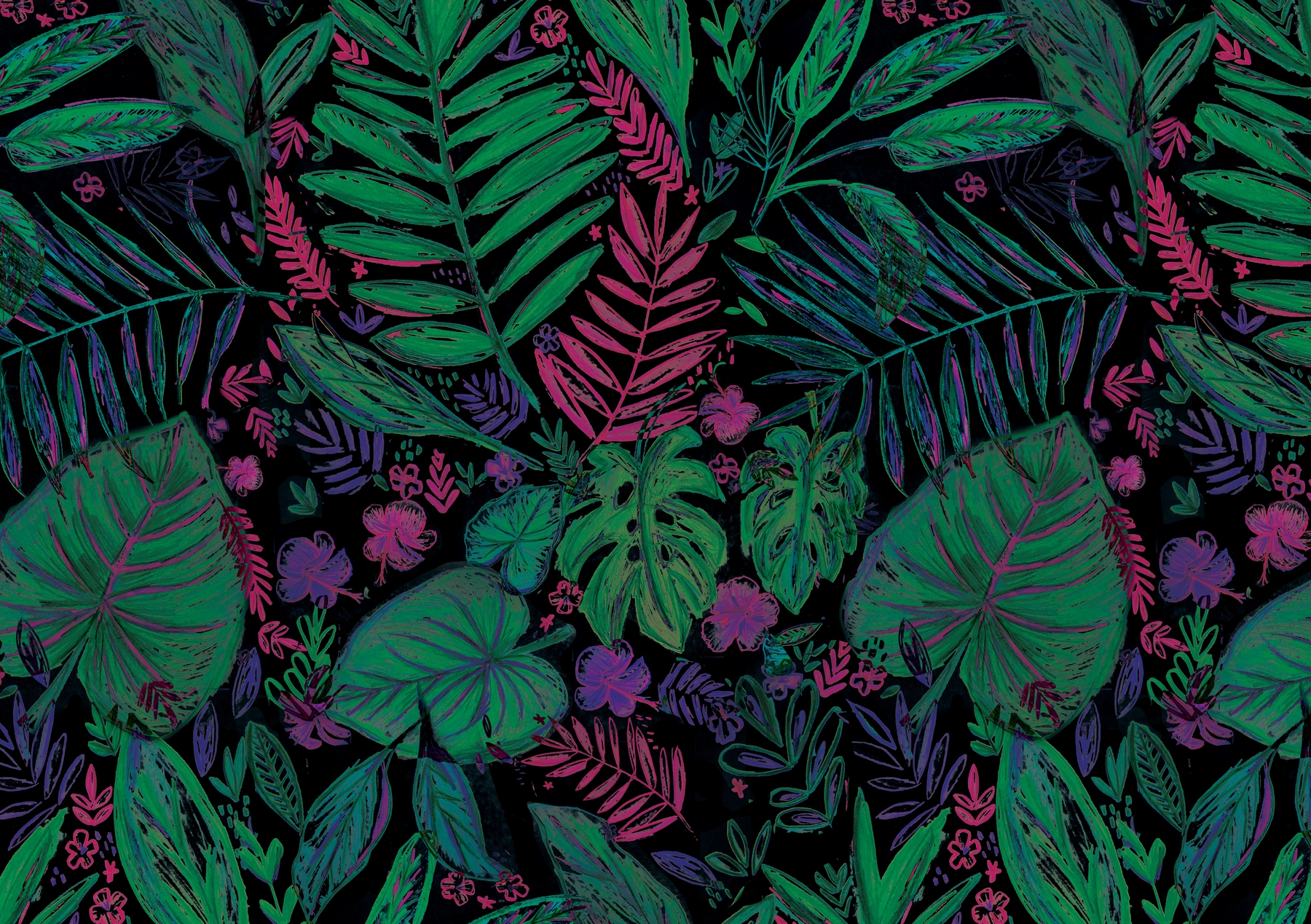 Buy Jungle leaves wallpaper - Free US shipping at Happywall.com