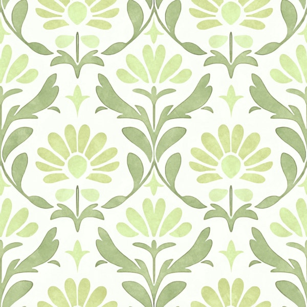 Grandmillenial Granny Chic Green Florals