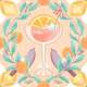 summer cocktail in the garden - apricot