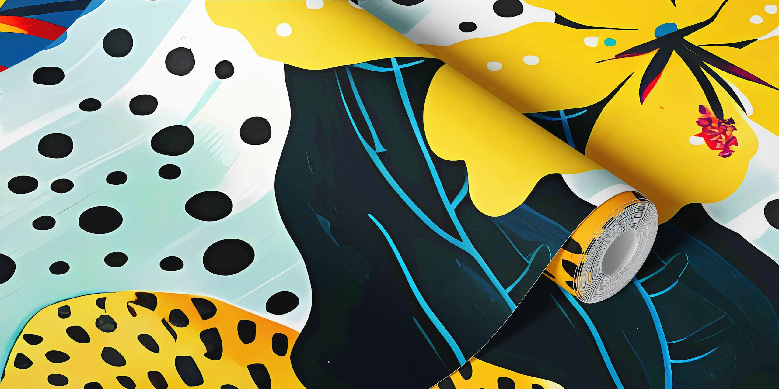 Ταπετσαρία Exotic Tropical Garden που εμφανίζεται σε ένα δωμάτιο