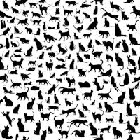 Cats Silhouettes 1 behang