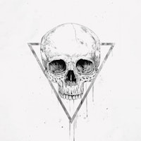 Skull in a triangle (bw) tapete