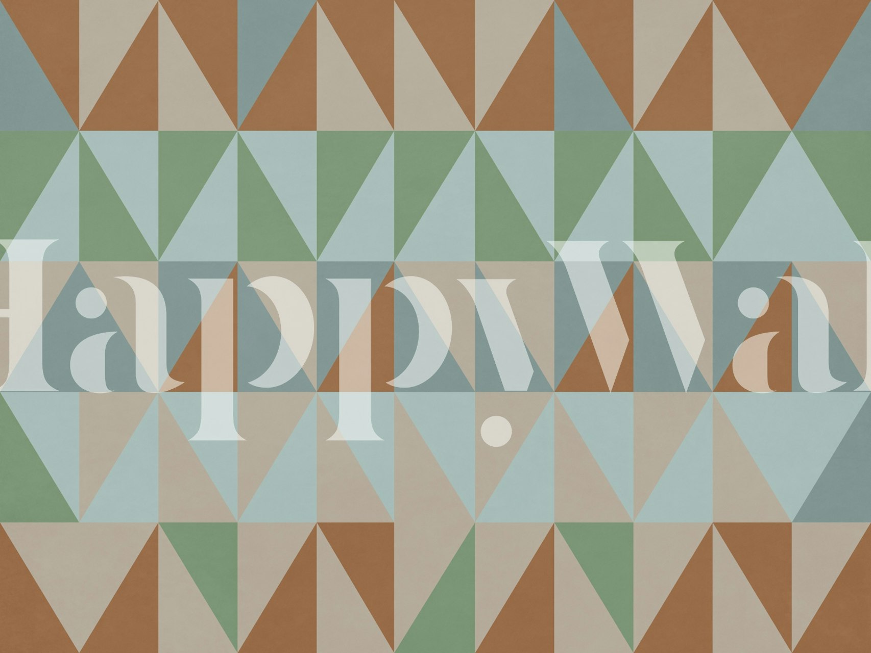 Tapeta z Wzorami Geometrycznymi z Triangularycznymi Kompozycjami w Stonowanych Tonacjach