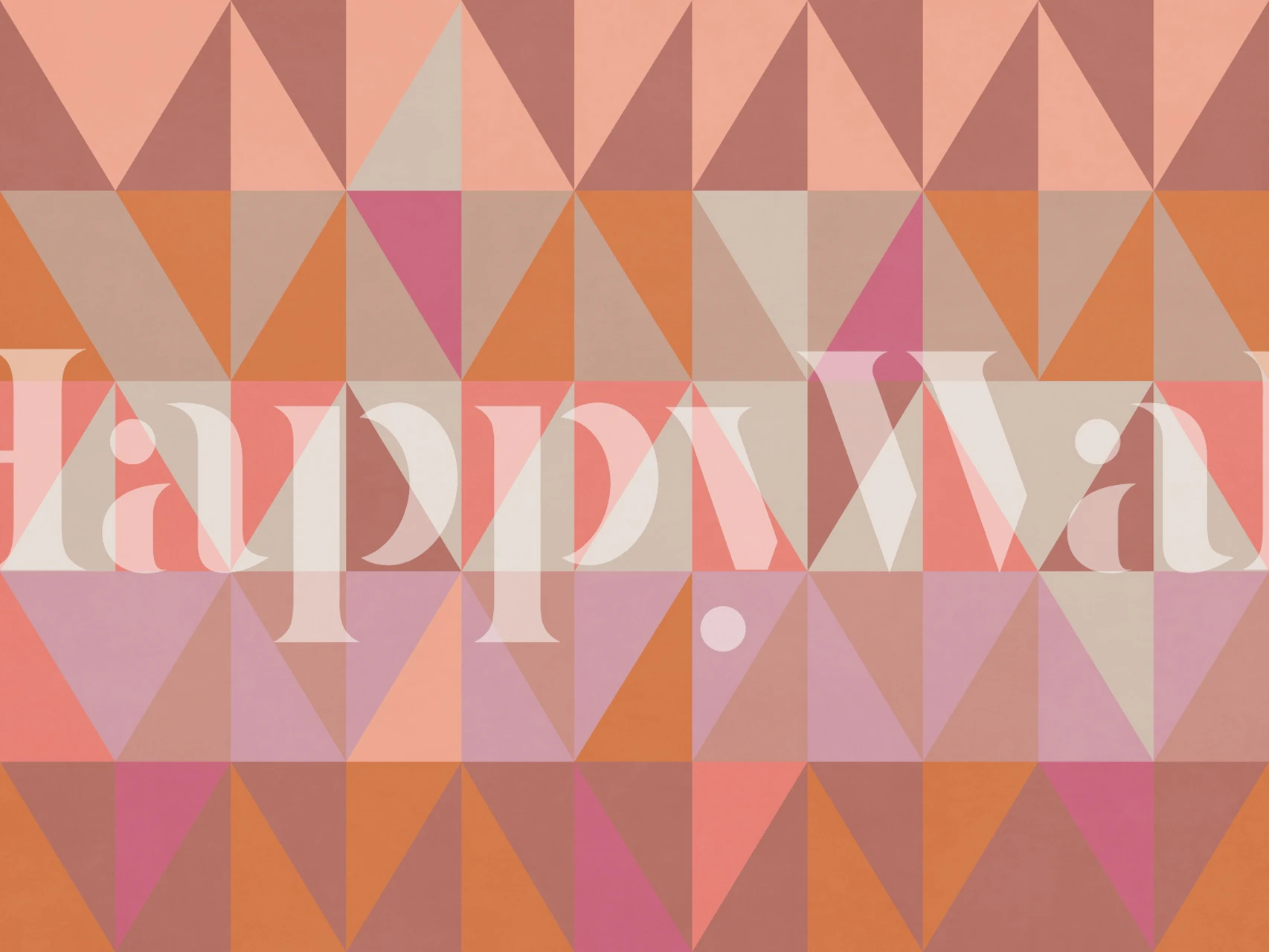 Pink geometric triangle pattern wallpaper