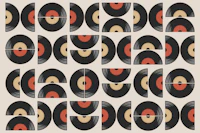 Mid Century Bauhaus Music Geo wallpaper