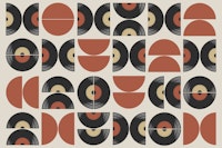 Mid Century Bauhaus Music Geometry wallpaper