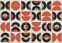 Mid Century Bauhaus Music Geometry wallpaper