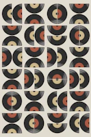 Mid Century Bauhaus Music Collage wallpaper