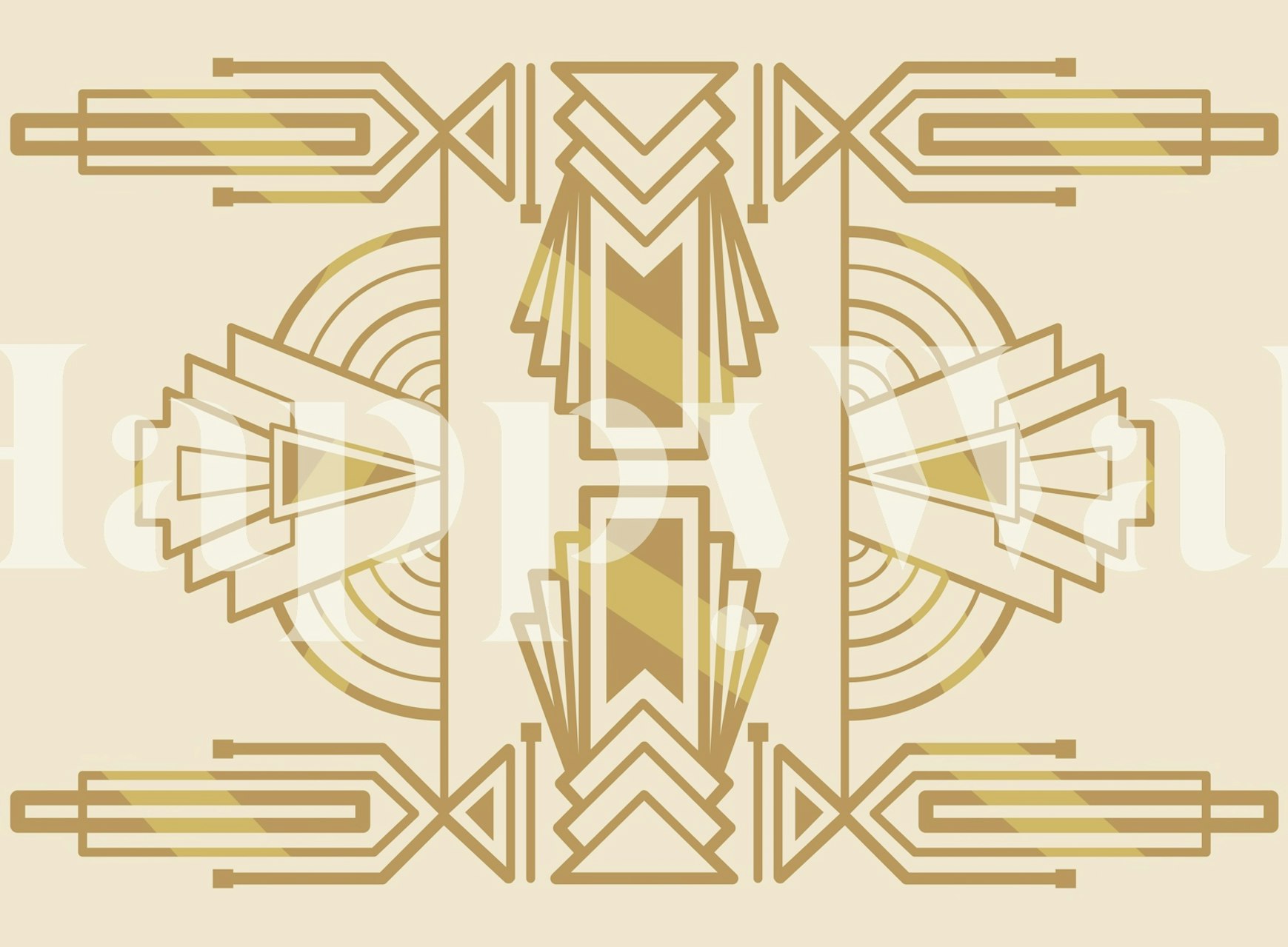 Art Deco Vintage Geometry wallpaper in a room