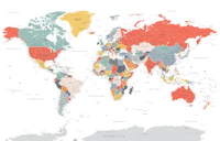 World Map Detailed tapete