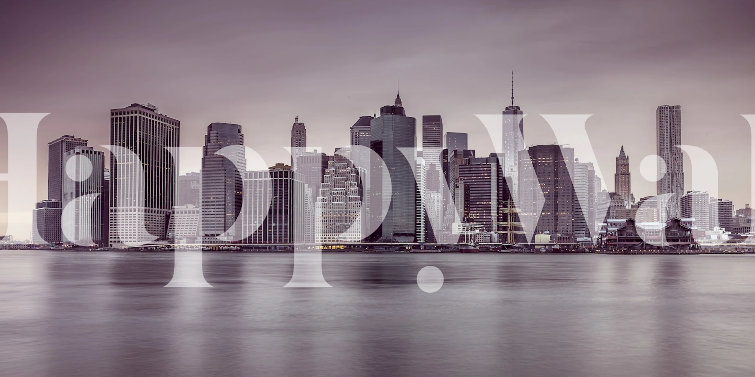 Skyline of Ambition behang in een kamer