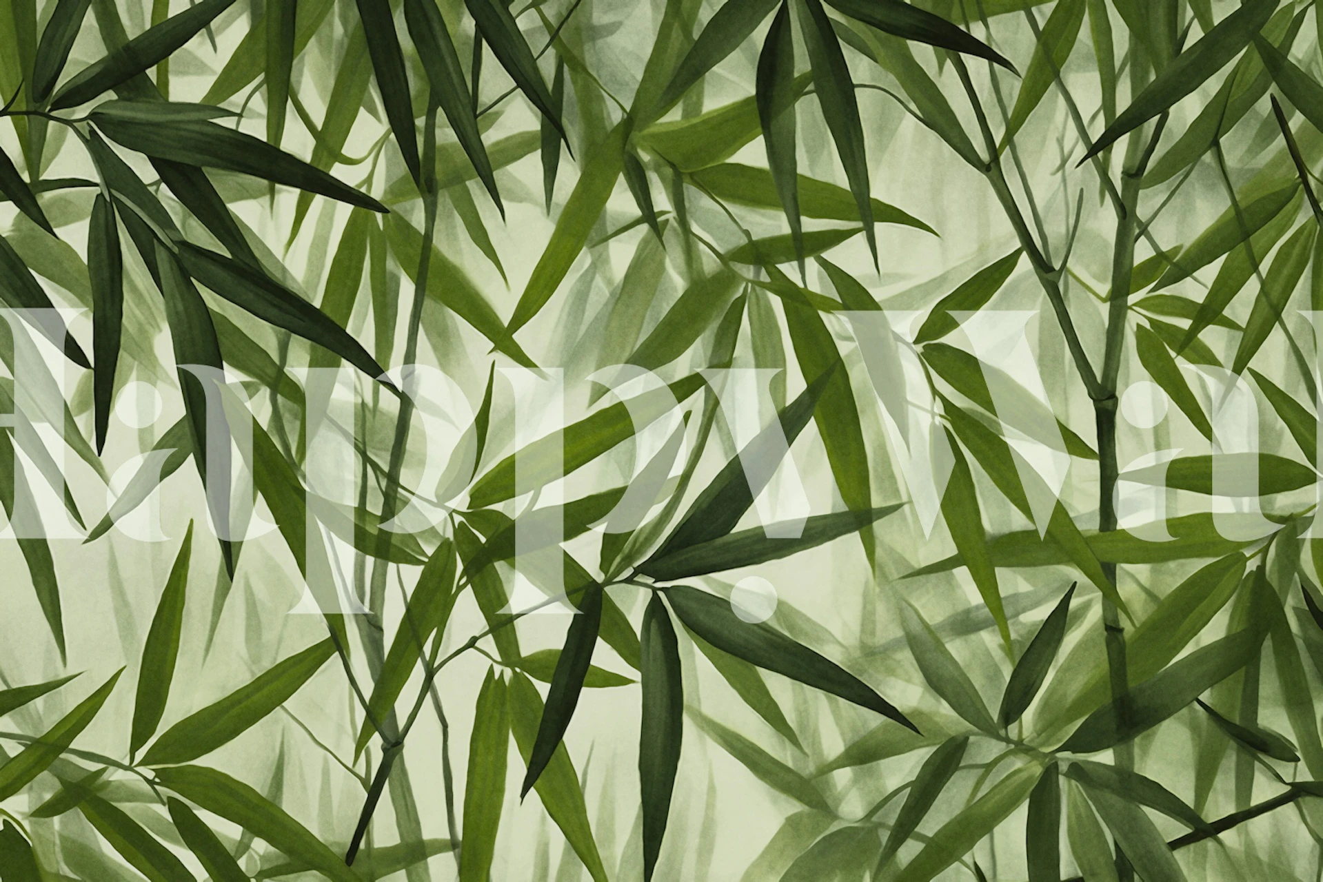 Projekt tapety bambusowej w pokoju