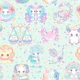 Cute Kawaii Zodiac 3 pastel blue