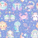 Cute Kawaii Zodiac 6 blue