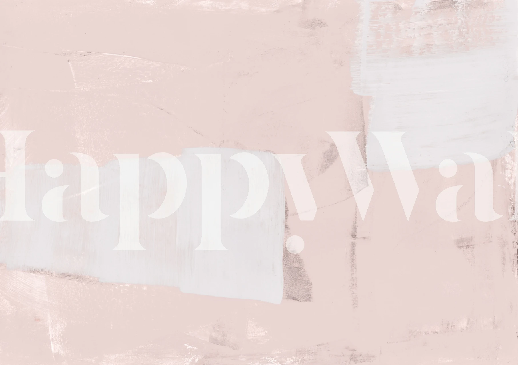 Abstract brushstroke wallpaper in soft pink and white tones