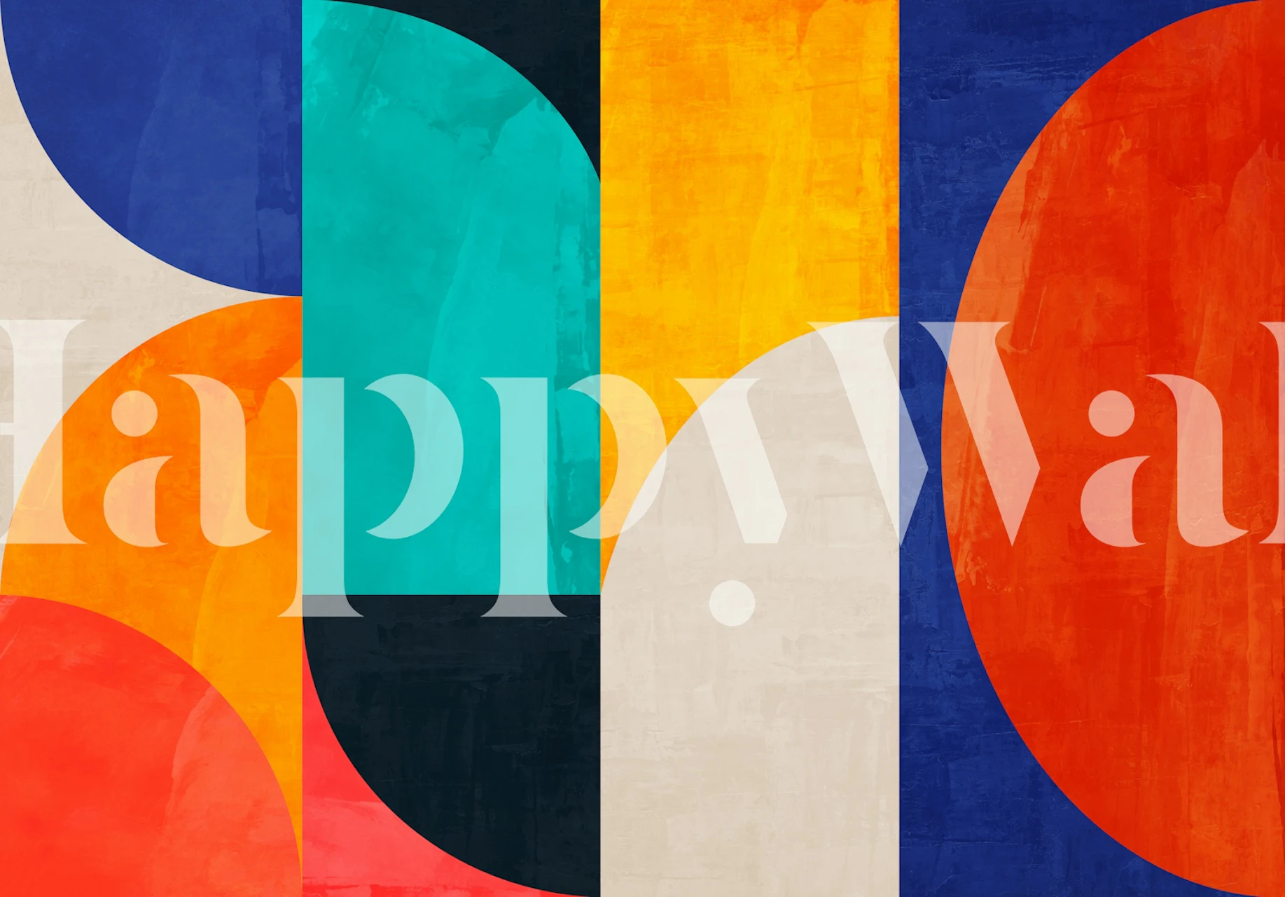 Abstract geometric shapes in vibrant wallpaper