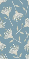 EUCALYPTUS TOSSED Floral - Light Blue - Large tapete