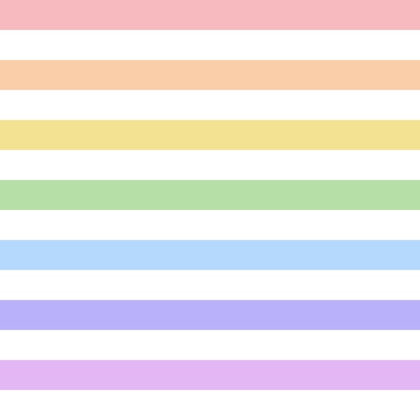 Horizontal Pastel Rainbow Stripes 1
