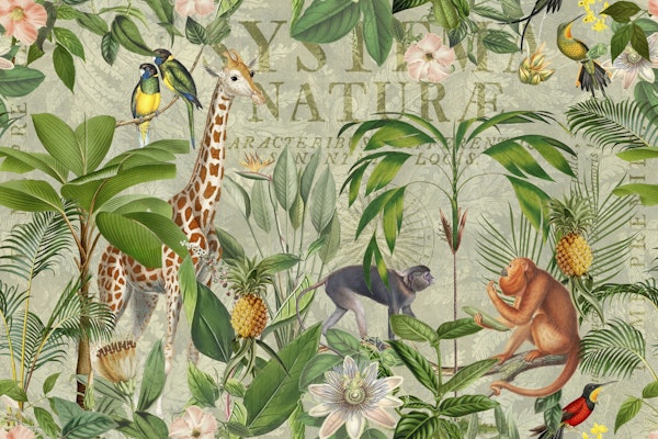 Nostalgic Animal Jungle Paradise