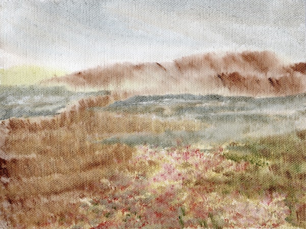 Blurry watercolour Landscape art
