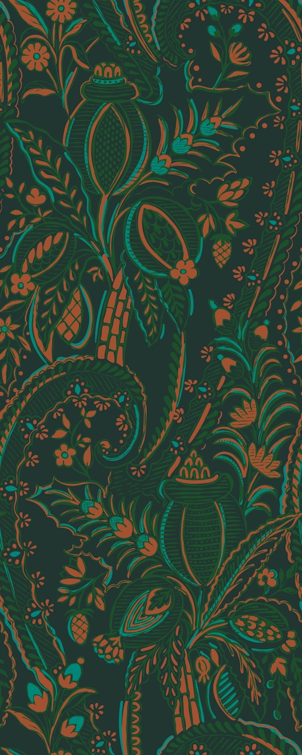 Bohemian Botanical harmony dark green