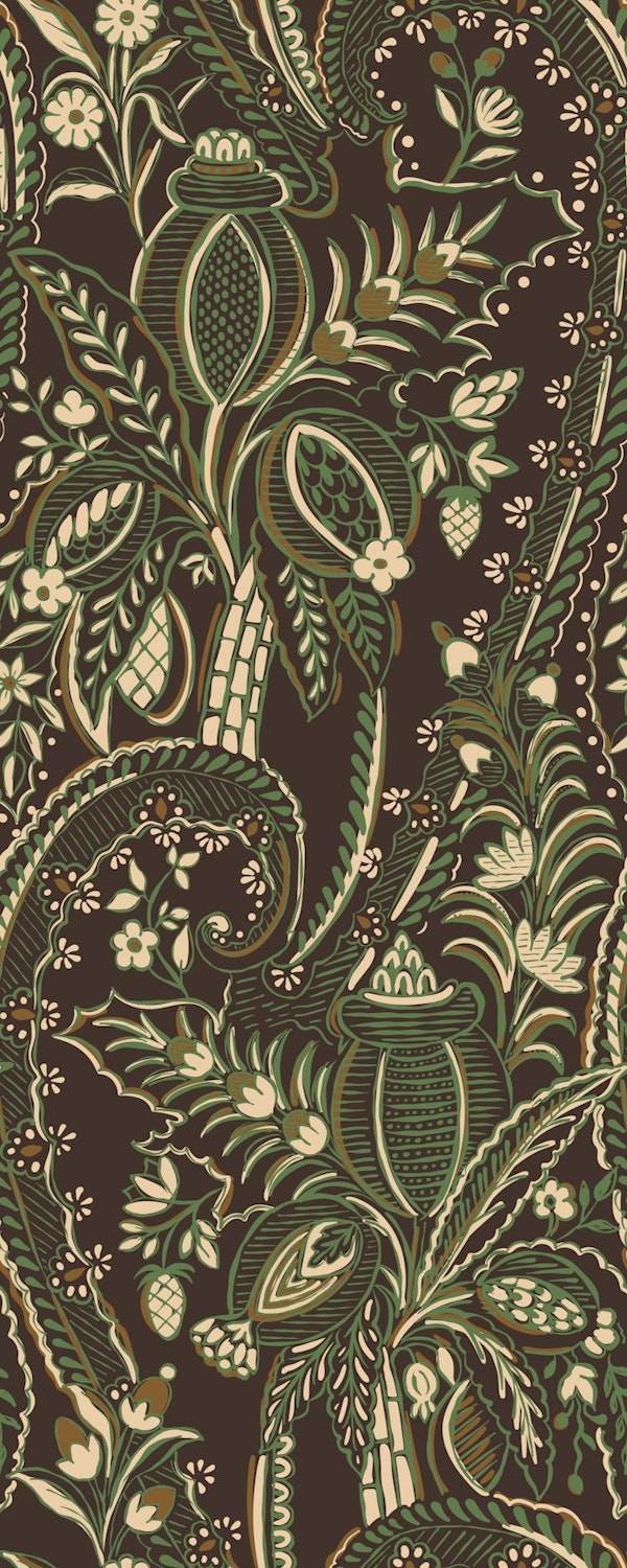 Bohemian Botanical harmony brown and green