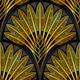 Travelers Palm Art Deco Glam Gold and Black